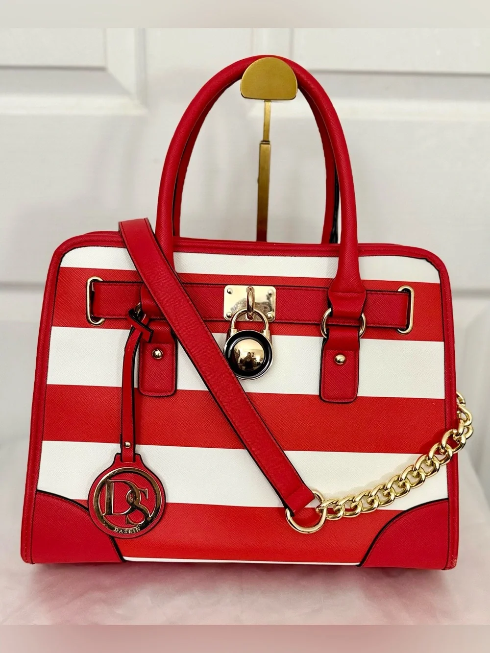 NWOT - Dasein Striped Structured Satchel